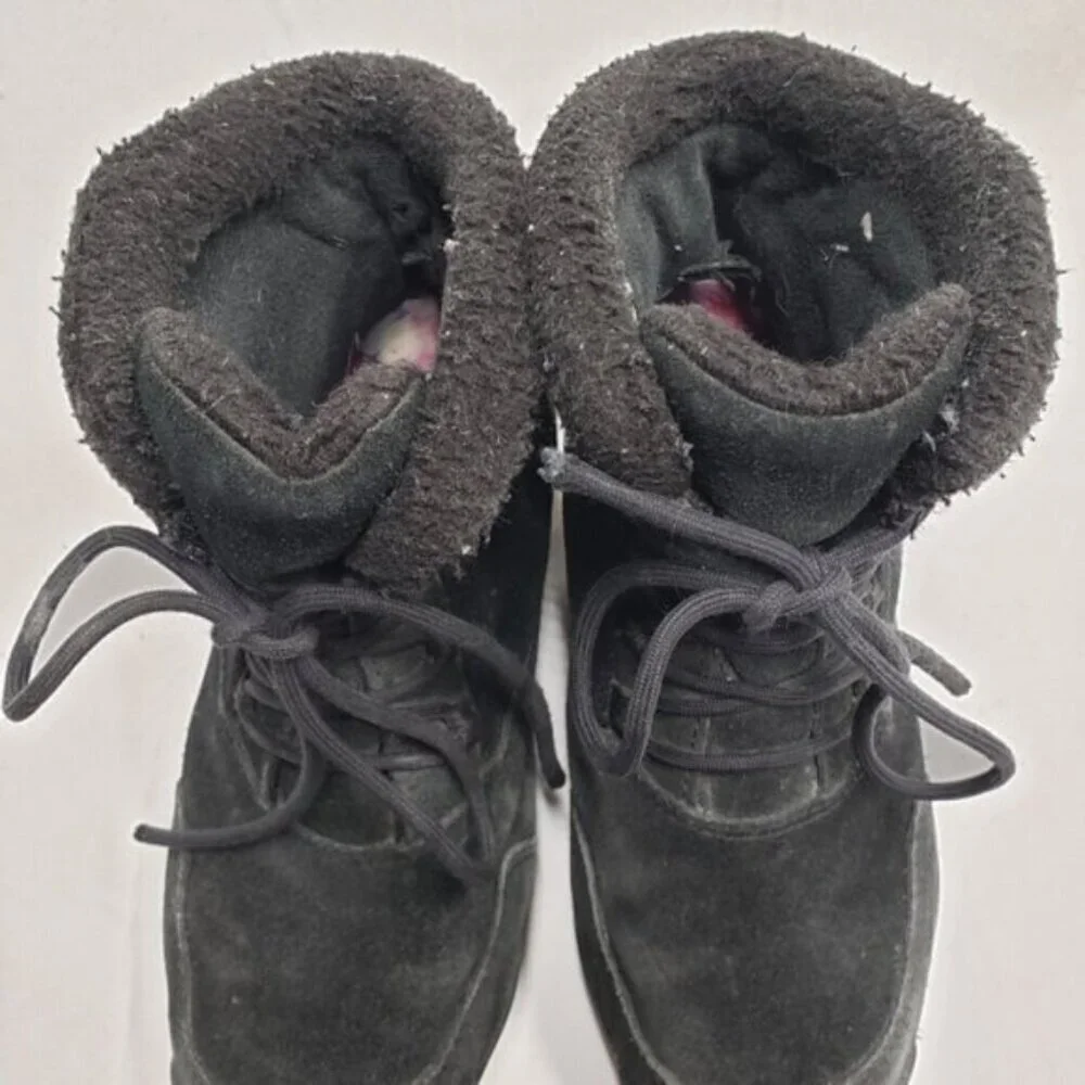 Sorel Waterfall Low Waterproof Laced Ankle Boot Black Size 7 Women's - Picture 3 of 15